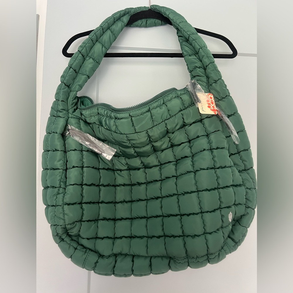 NWT FP Movement by Free People Quilted Carryall Fuji Jade